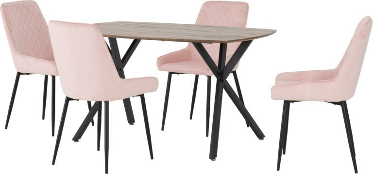 Athens Rectangular Dining Set with Avery Chairs
