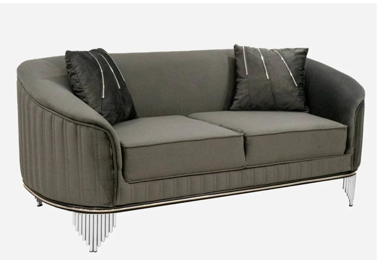 MATILDA 3+2 FABRIC SOFA SET – GREY