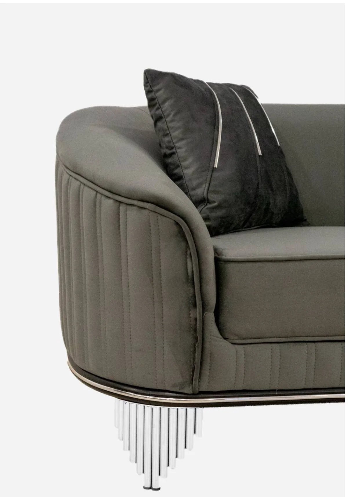 MATILDA 3+2 FABRIC SOFA SET – GREY