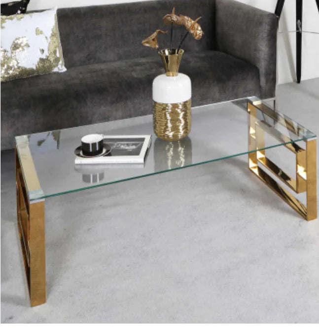 Apex Gold Metal Coffee Table