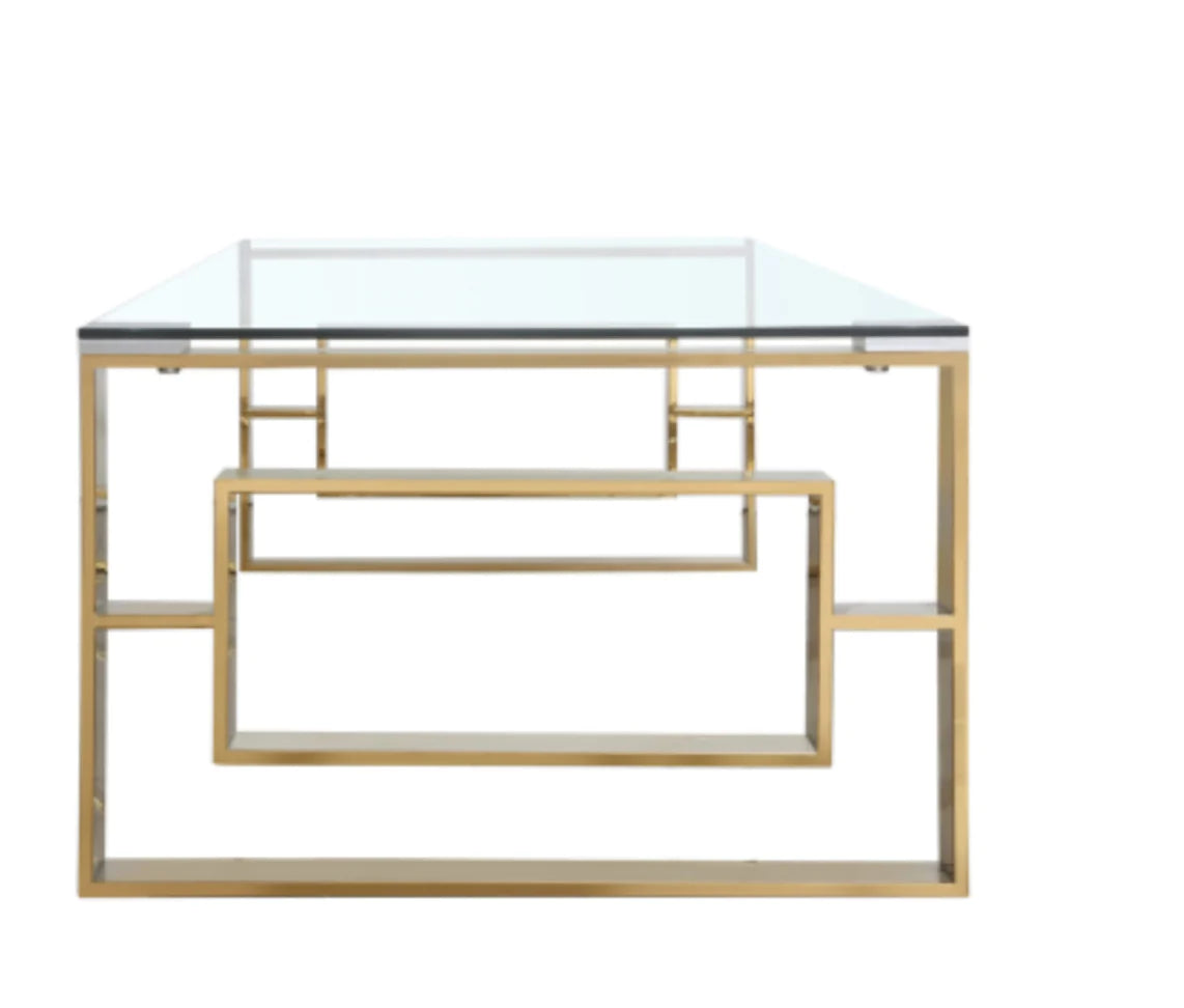 Apex Gold Metal Coffee Table
