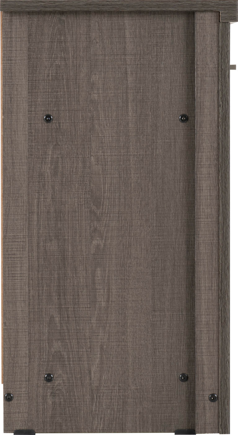 Black Wood Grain/Black Faux Leather