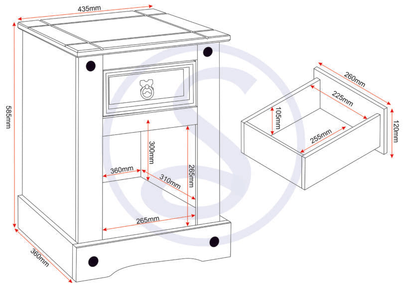 Corona Petite Bedside