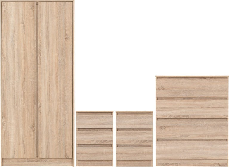 Malvern 2 Door Wardrobe Bedroom Set