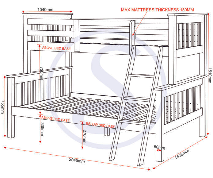 Neptune Triple Sleeper Bunk Bed