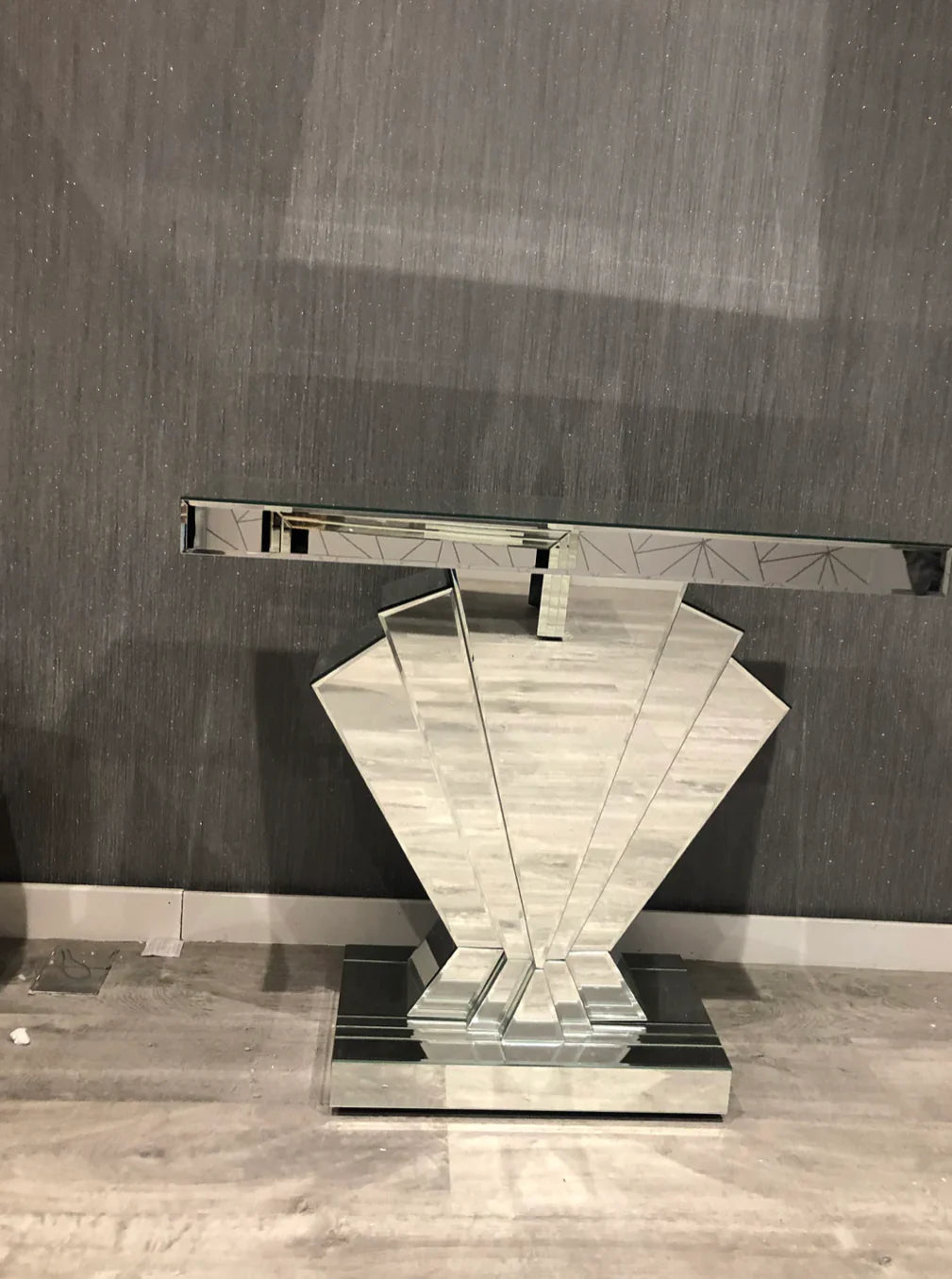 SIMPLY MIRROR FAN CONSOLE TABLE