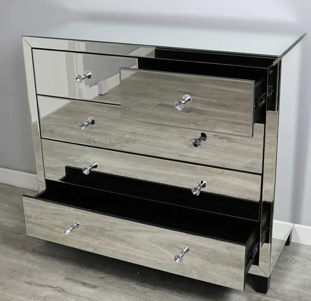 MIRROR 5 DRAWER CHEST