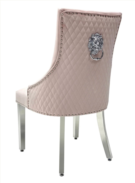 2 X Majestic Pink Lion Knocker Chair