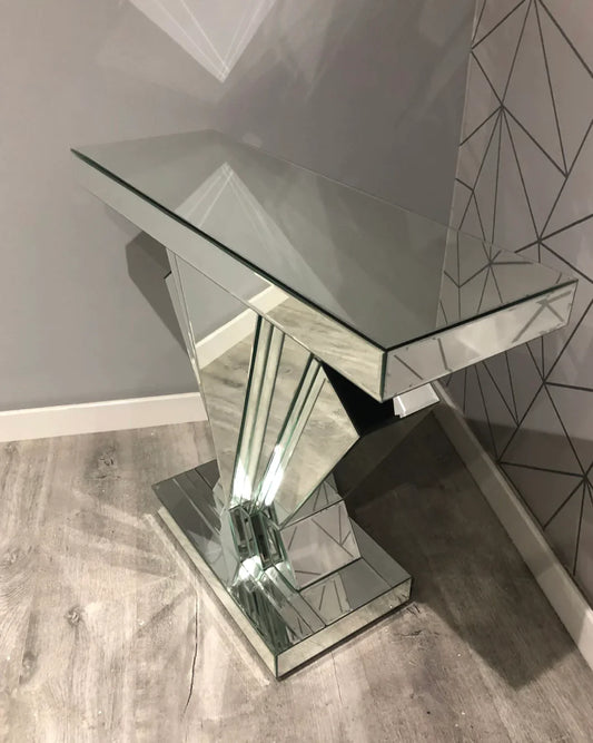 SIMPLY MIRROR FAN CONSOLE TABLE