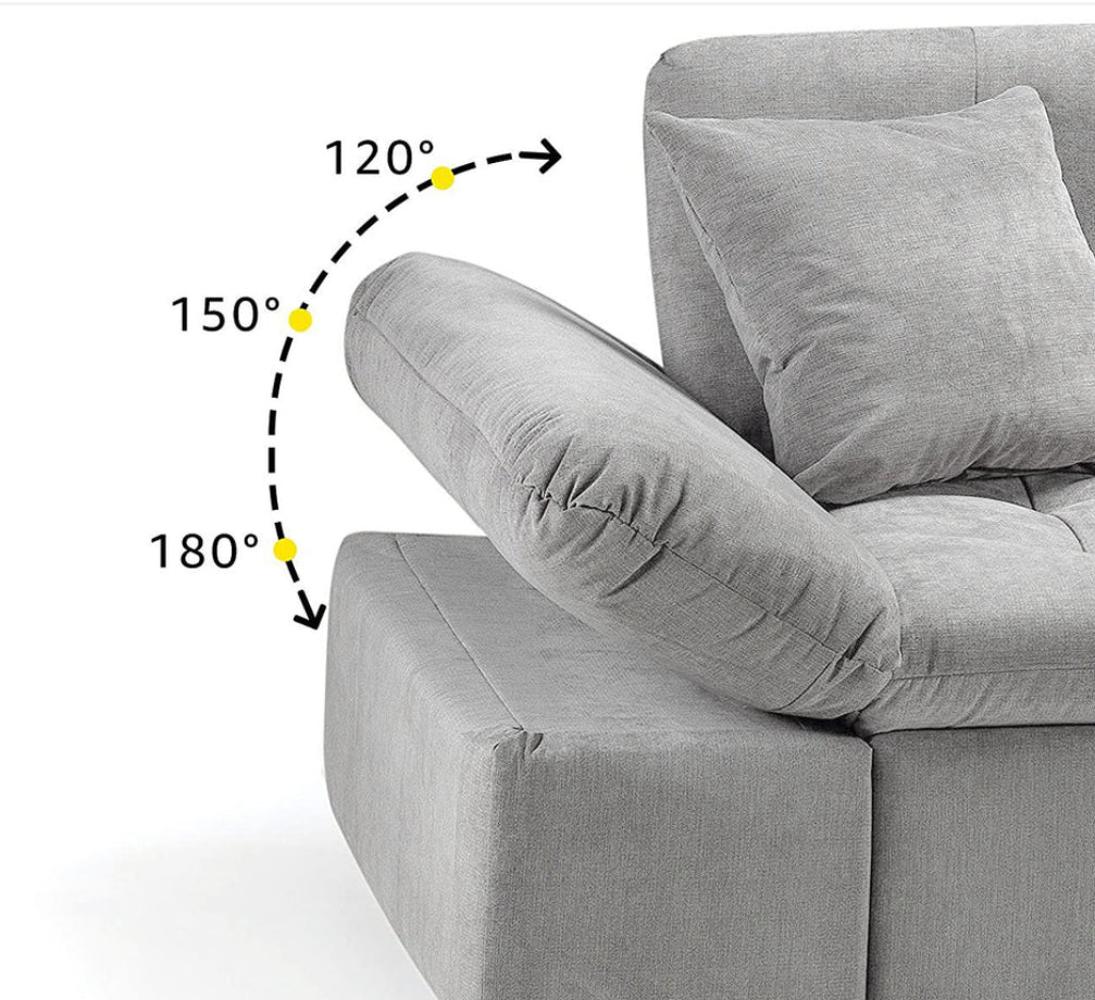 Bergen Sofabed Grey Left Hand Facing U Shape Corner