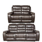 ALASKA 3+2 RECLINER LEATHER AIRE SOFA – BROWN