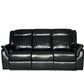 ALEX GENUINE LEATHER 3+2 SEAT RECLINER SOFA SET – BLACK