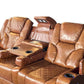 AMSTERDAM 3+2 TOP GENUINE LEATHER ELECTRIC LED RECLINING SOFA