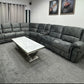 Venice Fabric Electric Recliner Sofa Silver