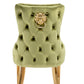 Victoria Dining Chair Green & Gold Dining