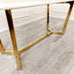 Lucien 1.8 Gold Dining Table With Pandora Gold Sintered Stone Top