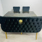 Louis Marble Dining Table Black And Gold With Victoria Black And Gold Lion Knocker Chairs