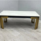 Sorrento Rectangle Ceramic Gold Coffee Table