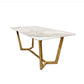 Lucien 1.8 Gold Dining Table With Pandora Gold Sintered Stone Top