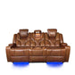 AMSTERDAM 3+2 TOP GENUINE LEATHER ELECTRIC LED RECLINING SOFA