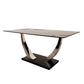 Venus 1.6 Chrome Dining Table With Black Sintered Stone Top