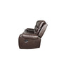 ALASKA 3+2 RECLINER LEATHER AIRE SOFA – BROWN