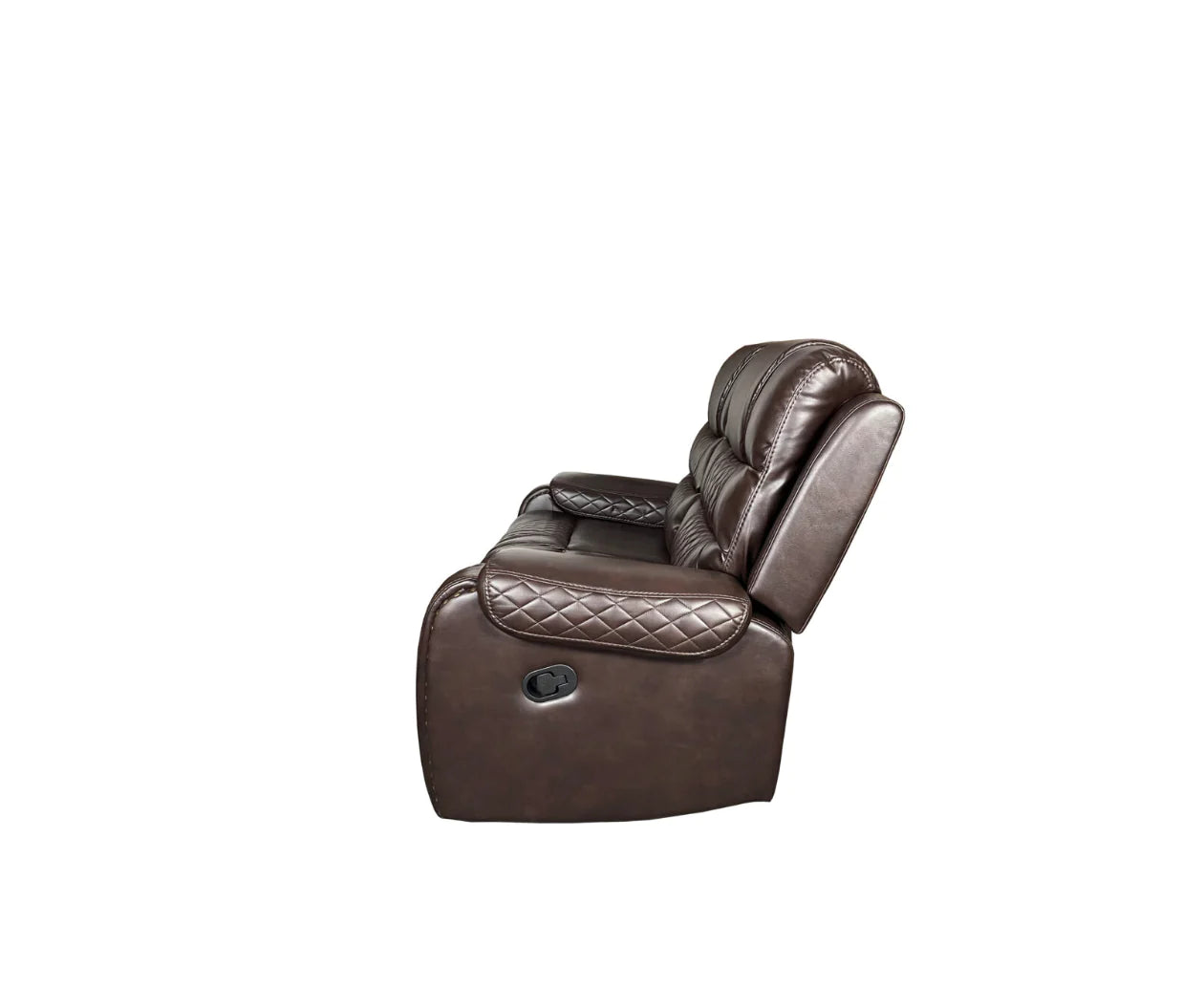 ALASKA 3+2 RECLINER LEATHER AIRE SOFA – BROWN