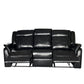 ALEX GENUINE LEATHER 3+2 SEAT RECLINER SOFA SET – BLACK