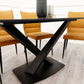 Apollo 1.6 Black Dining Table With Black Sintered Stone