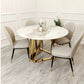 Nero Gold 1.3 Round Dining Table With Sintered Stone Top