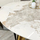 Nero Gold 1.3 Round Dining Table With Sintered Stone Top