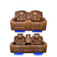 AMSTERDAM 3+2 TOP GENUINE LEATHER ELECTRIC LED RECLINING SOFA