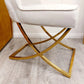 Sandhurst X Leg & Cross Leg Dining Chair In Gold