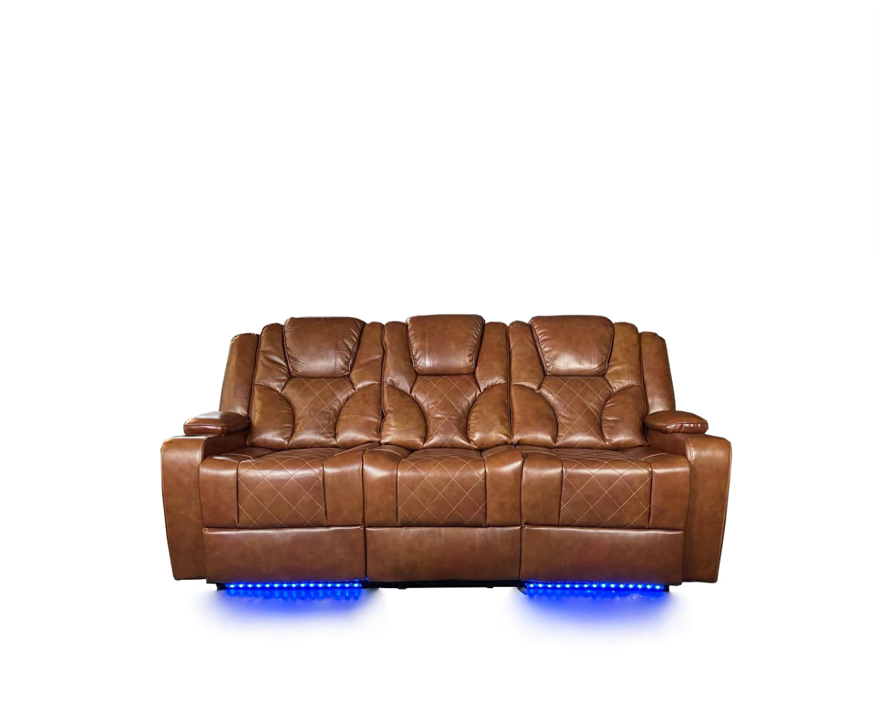 AMSTERDAM 3+2 TOP GENUINE LEATHER ELECTRIC LED RECLINING SOFA