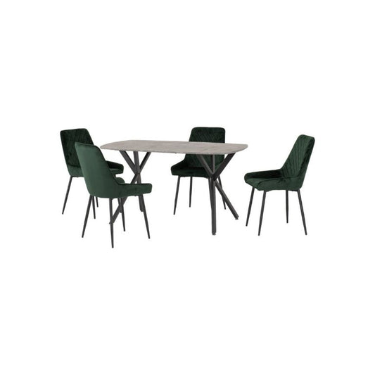 Athens Rectangular Dining Set with Avery Chairs