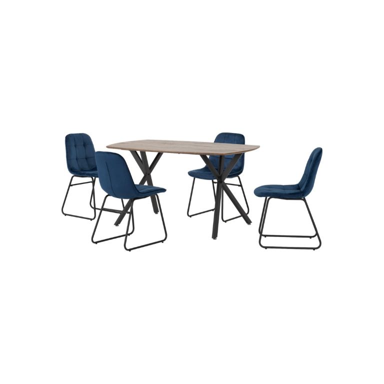 Athens Rectangular Dining Set with Lukas Chairs