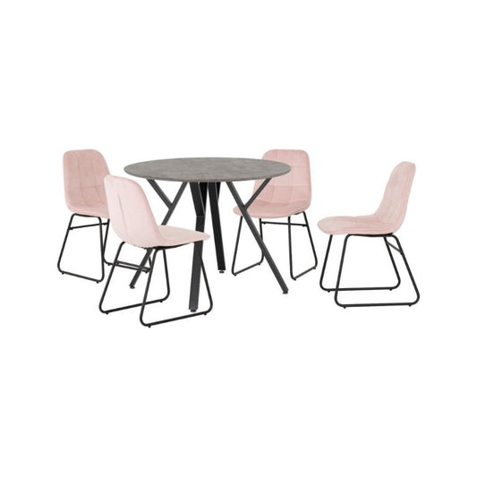 Athens Round Dining Set with Lukas Chairs