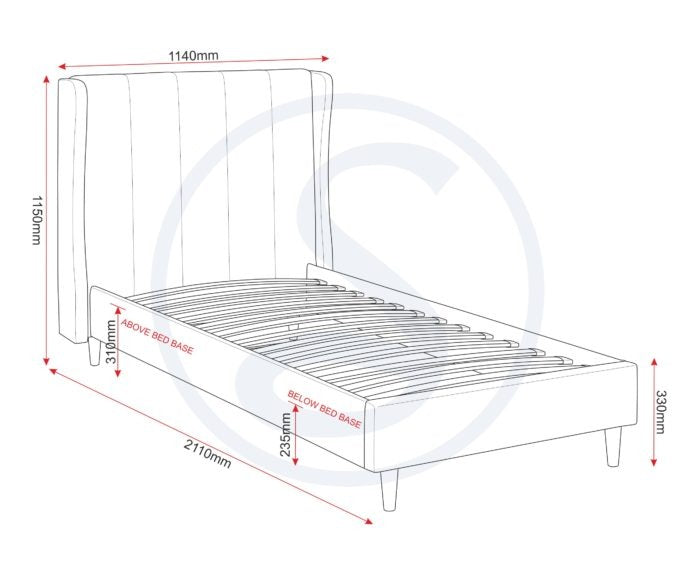 Amelia 3' Bed