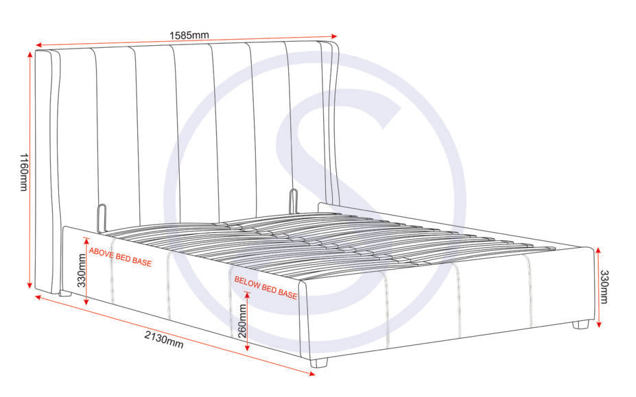 Amelia Plus 4'6" Storage Bed