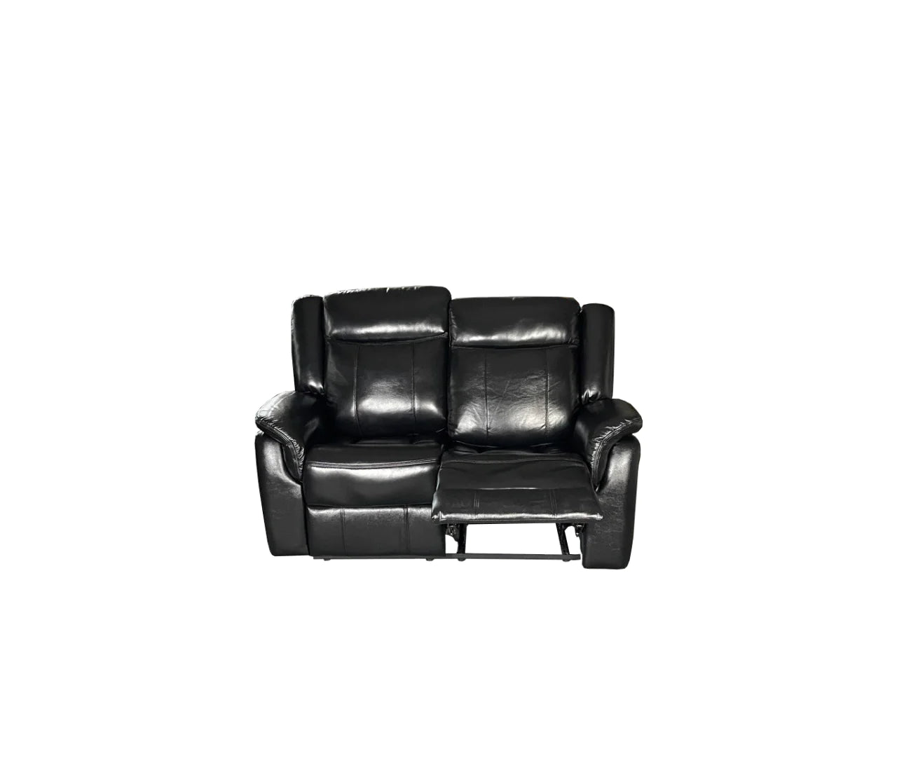 ALEX GENUINE LEATHER 3+2 SEAT RECLINER SOFA SET – BLACK