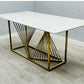 1.8M Amelia Dining Table White Gold Leg