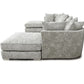 BISHOP U SHAPE FULL BACK CORNER FABRIC SOFA GREY