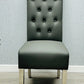 Sofia Grey Pu Leather Chair Lion Knocker