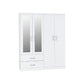 Charles 4 Door 2 Drawer Mirrored Wardrobe