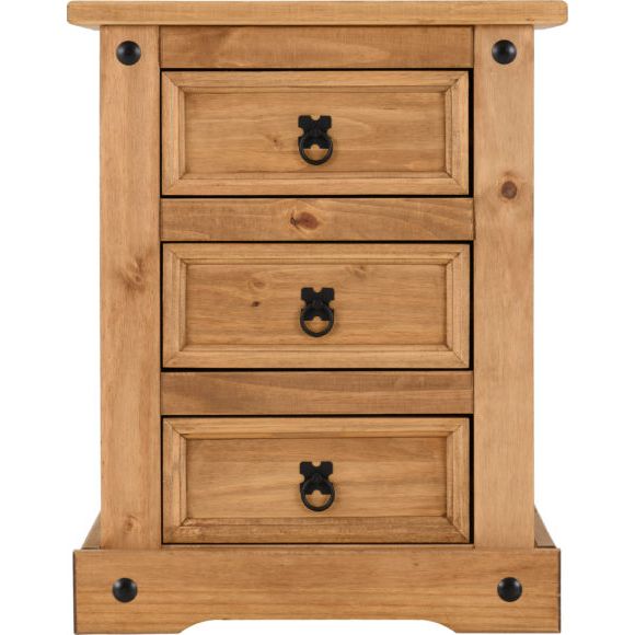 Corona 3 Drawer Bedside Chest