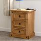 Corona 3 Drawer Bedside Chest