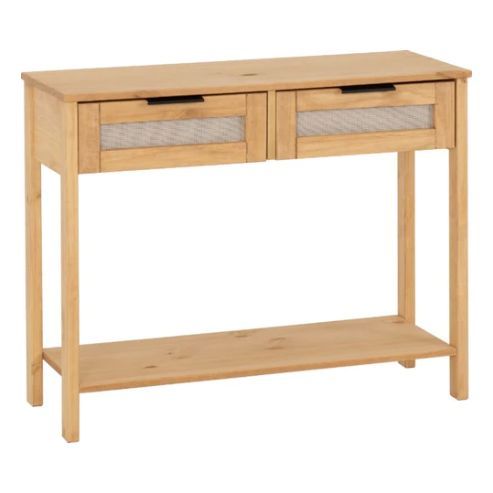 Corona Rattan 2 Drawer Console Table