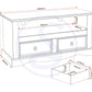 Corona 2 Drawer Flat Screen TV Unit
