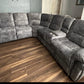 Venice Fabric Electric Recliner Sofa Silver