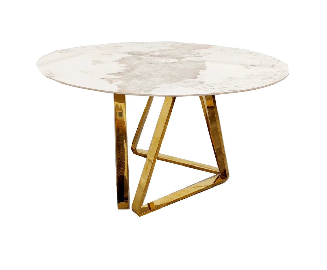 Nero Gold 1.3 Round Dining Table With Sintered Stone Top